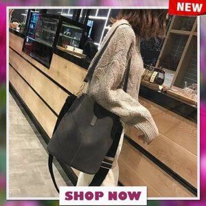 New Shoulder Tote bag, Black 216